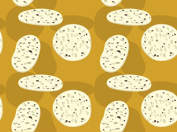 パンの種類ナアン背景シームレスな壁紙 — ストックベクタ