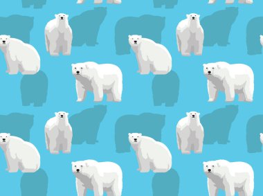 Gerçekçi Karikatür Kutup Ayısı Vektörü Kusursuz Arkaplan Kağıdı