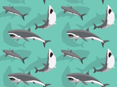 Büyük Beyaz Köpekbalığı Saldırısı Vektörü Kusursuz Arkaplan Duvar Kağıdı