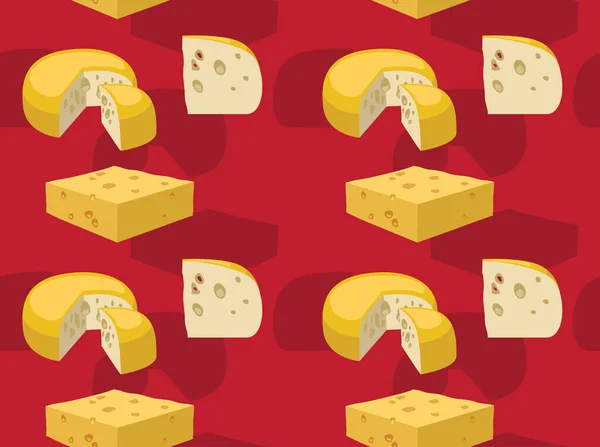 Food Cheese Maasdam Vector Seamless Background Wallpaper — Stock Vector
