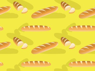 Çeşitli Fransız Ekmek Vektörü Kusursuz Arkaplan Kağıdı