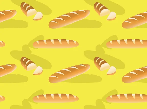 Verschiedene Französisch Brot Vektor Nahtlosen Hintergrund Tapete — Stockvektor