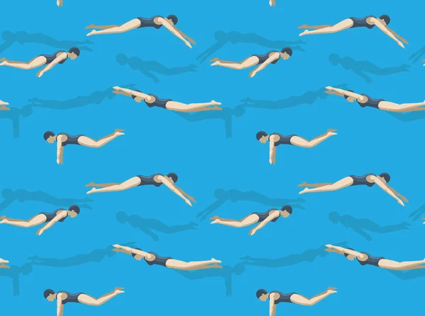 Yüzme Biçimi Kelebek Hareketi Arkaplan Kusursuz Duvar Kağıdı — Stok Vektör