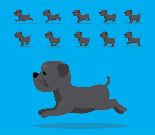 Animation Animation Séquence Chien Napolitain Mastiff Cartoon Vector — Image vectorielle