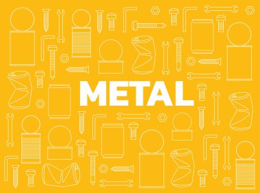 Metal Atık Sarı Arkaplan Kusursuz Duvar Kağıdı