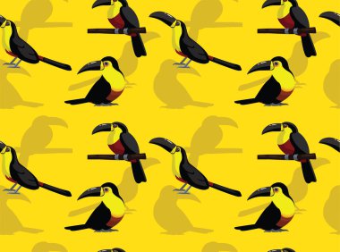 Bird Ariel Toucan Seamless Background Wallpaper-01
