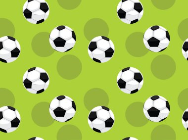 Soccer Ball Spining Vector Seamless Background Wallpaper-01