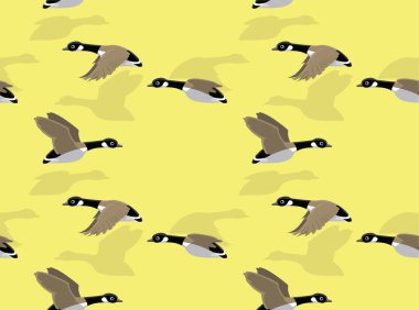 Kanada Kazları Çizgi Film Vektörü Kusursuz Arkaplan Duvar Kağıdı 01