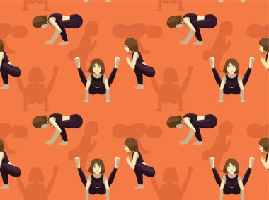 Firefly Poose Yoga Manga Çizgi Film Vektörü Kusursuz Duvar Kağıdı 01