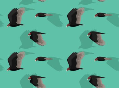 Türkiye Akbaba Uçan Animasyon Karikatür Vektörü Kusursuz Duvar Kağıdı 01