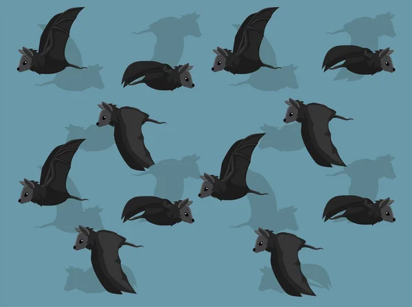 Bat Mammal Flying Cartoon Character Διάνυσμα Χωρίς Ραφή Φόντο Ταπετσαρία — Διανυσματικό Αρχείο