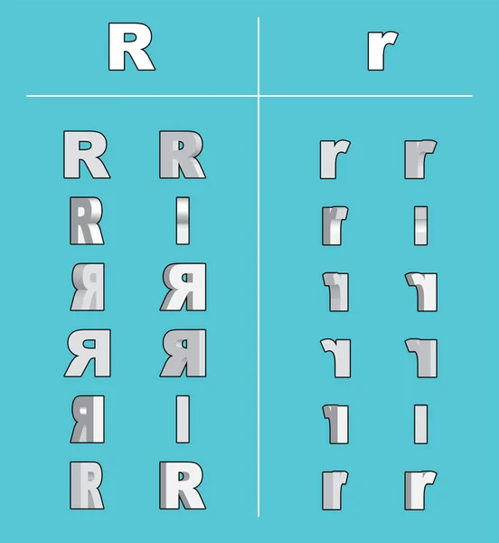 Lettres Capitales Animation Minuscules — Image vectorielle