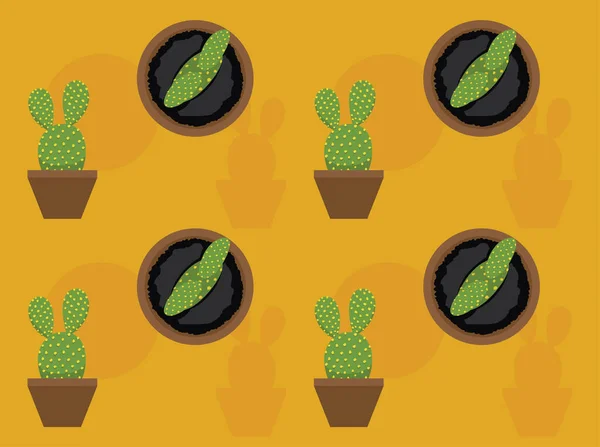 Opuntia Microdasys Sukkulente Kaktuspflanze Vektorhintergrund Wallpaper — Stockvektor