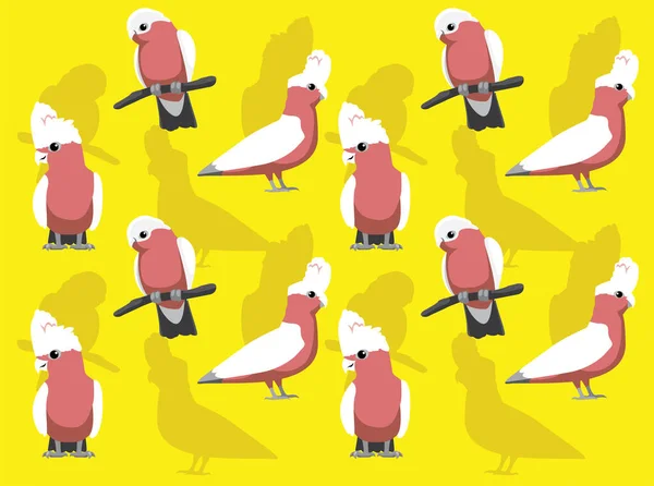 ออสเตรเล Galah นกแก Cockatoo กการ นหล งวอลล เปเปอร — ภาพเวกเตอร์สต็อก