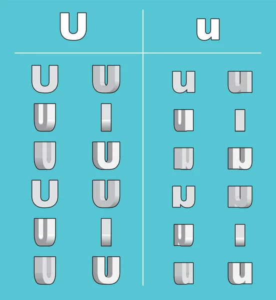 Lettres Capitales Animation Minuscule — Image vectorielle
