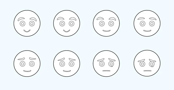 Cara Emoji Muda Animação Cry Cartoon Personagem Vetor Ilustração Preto —  Vetores de Stock