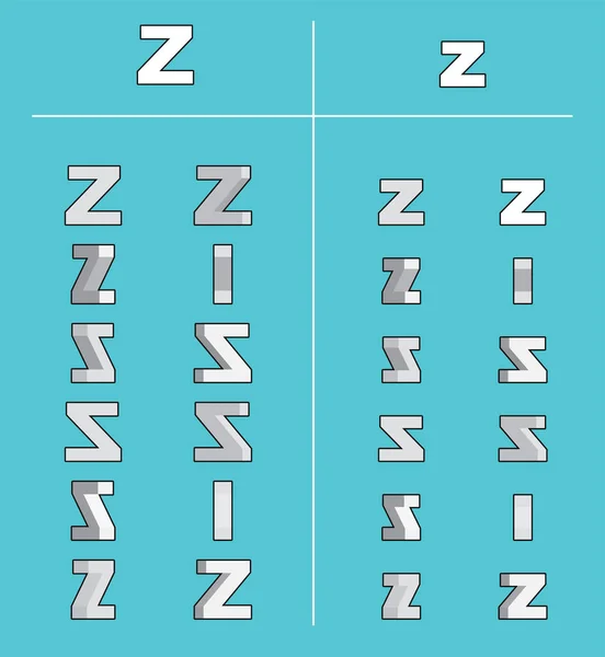 Lettres Capitales Animation Minuscules — Image vectorielle
