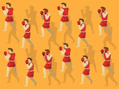 Manga Karakter Boksu Yan Çizgi Film Çizimi Kusursuz Arkaplan