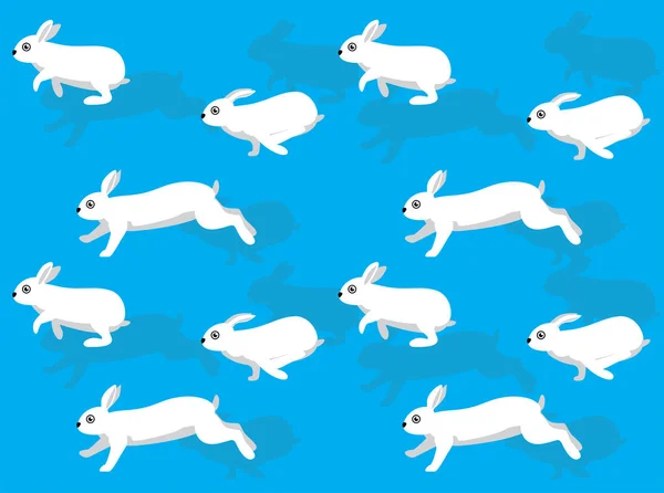 Animación Animal Conejo Enano Hotot Fondo Sin Costuras — Vector de stock
