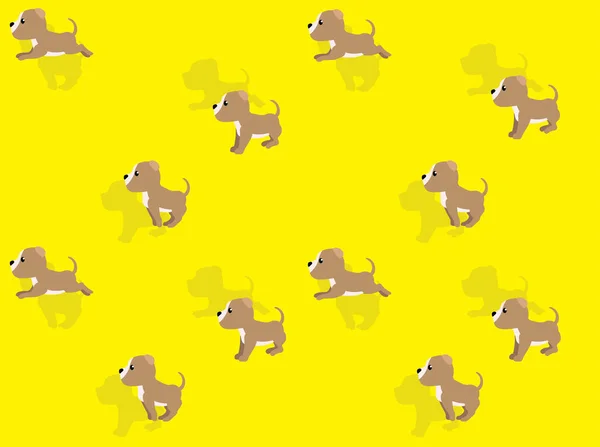 Animace Zvířat Běžící Pes Staffordshire Teriér Bezešvé Pozadí — Stockový vektor