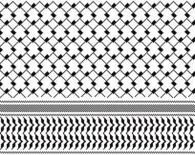 Keffiyeh Filistin Haçı Dikiş Kusursuz Arkaplan Duvar Kağıdı
