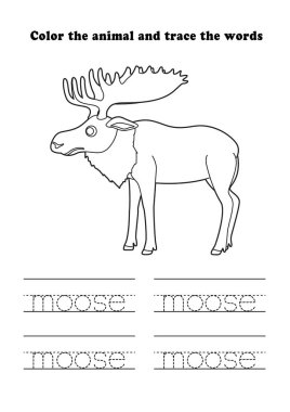 Çalışma Kağıdı Geyik Rengi İzleme Öğreniliyor