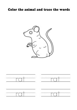 Çalışma Kağıdı Fare Renklendirme İzleme Öğreniliyor