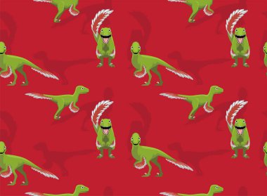 Dinozor Atrociraptor Kusursuz Desenli Duvar Kağıdı