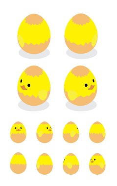 Yumurta Tavuğu Paskalya Isometric Dönen Animasyon Çerçevesi