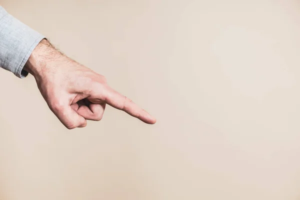 Close Image Male Hand Pointing — Stock Photo, Image