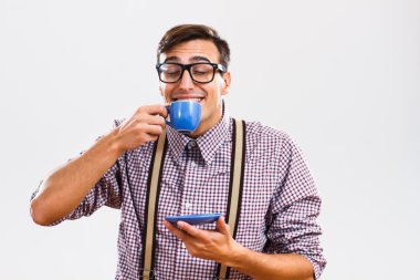 Kahve içme inek adam sahiptir