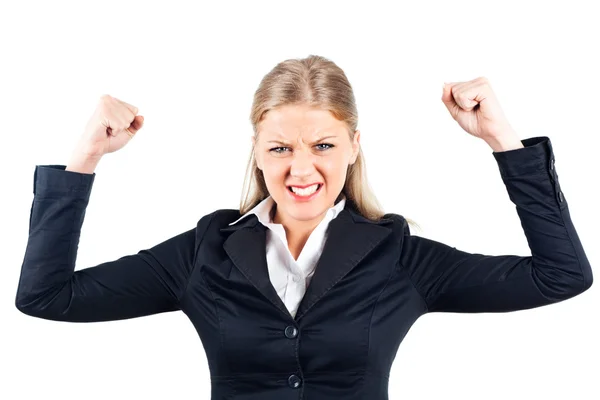 Young frustrated business woman — Stock Photo, Image