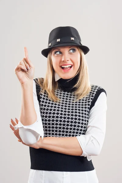 Blondine hat eine Idee — Stockfoto