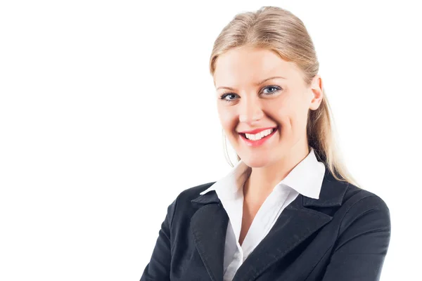 Joven mujer de negocios feliz — Foto de Stock