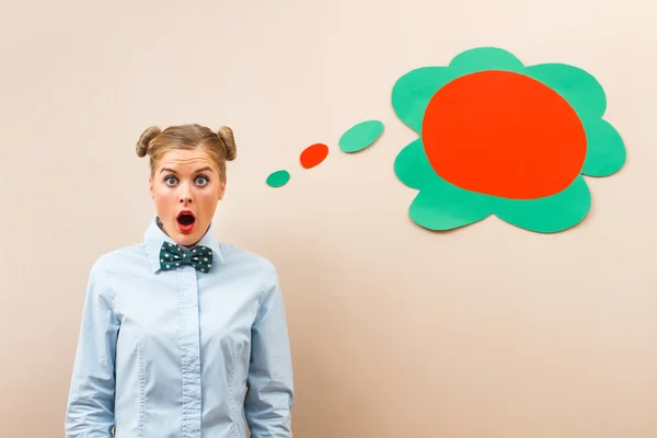 Surprised young girl — Stock Photo, Image