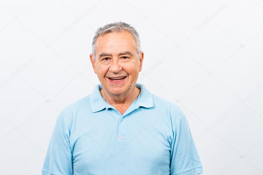 happy smiling older man