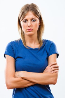 üzgün genç kadın