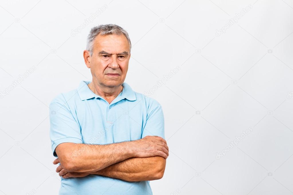 angry senior man