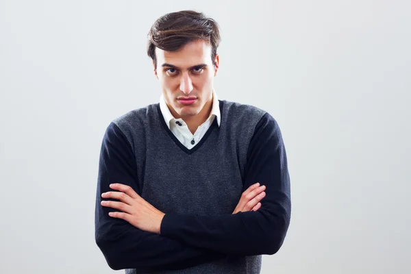 Angry young businessman — Stock Photo, Image