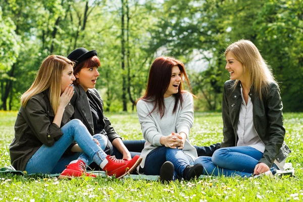 Chicas hablando en el parque —  Fotos de Stock