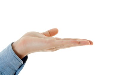 holding, bir şey görüntüleme el