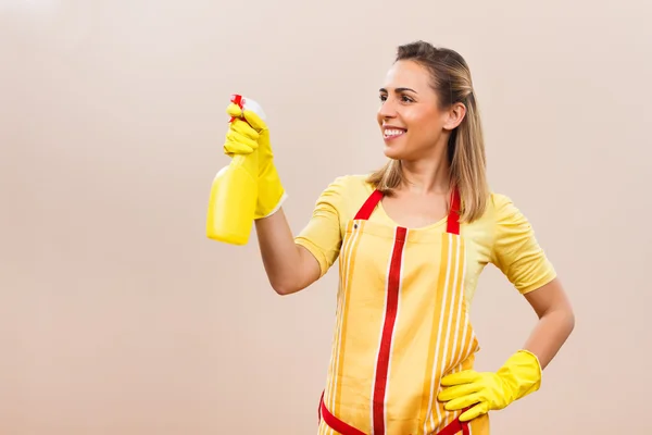 Háziasszony tisztító spray — Stock Fotó