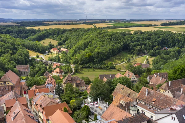 Aerial view of Rothenburg ob der Tauber — Stock Photo, Image