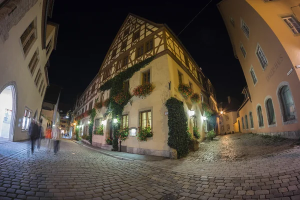 罗腾堡 ob 堡在晚上 — 图库照片