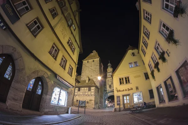 Rothenburg ob der tauber in de avond — Stockfoto