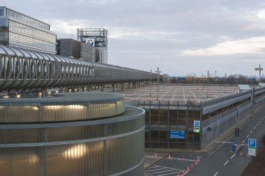 Hannover, Almanya - 22 Şubat 2014: Expo Plaza Hannover fuar, dünyanın neresinde yer en büyük sergi.