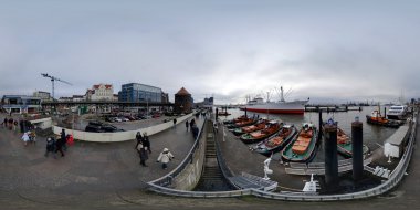 Hamburg 360 derece panorama Caddesi görüntü