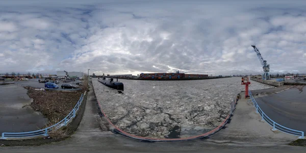 Hamburg 360 graders panoramautsikt streeet — Stockfoto