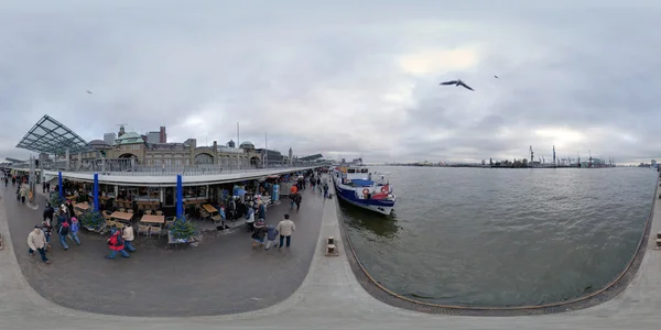 Hamburg 360 graden panorama streeet uitzicht — Stockfoto