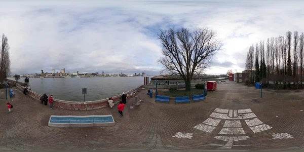 Hamburg 360 stupňové panorama streeet zobrazení — Stock fotografie